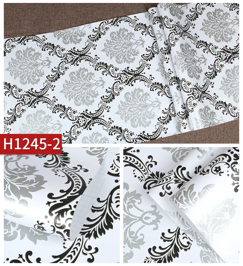 modern PVC Waterproof Self Adhesive Floral Wall Paper